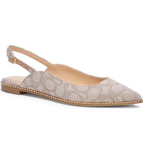 coach vae slingback skimmer flat